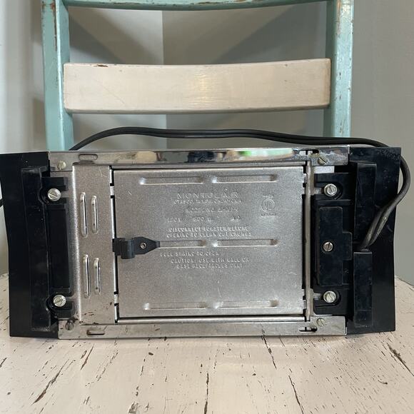 Vintage Montclair Electronic Toaster 2 Slice Chrome Wood Panel Works 52-263-6 - Picture 6 of 9